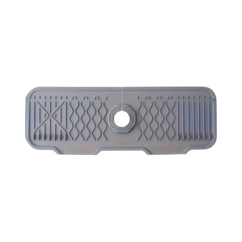 Silicone Faucet Splash Guard, Kitchen Sink Splash Guard Behind, Faucet Handle Drip Catcher Tray, Sink Splash Guard Mat Faucet