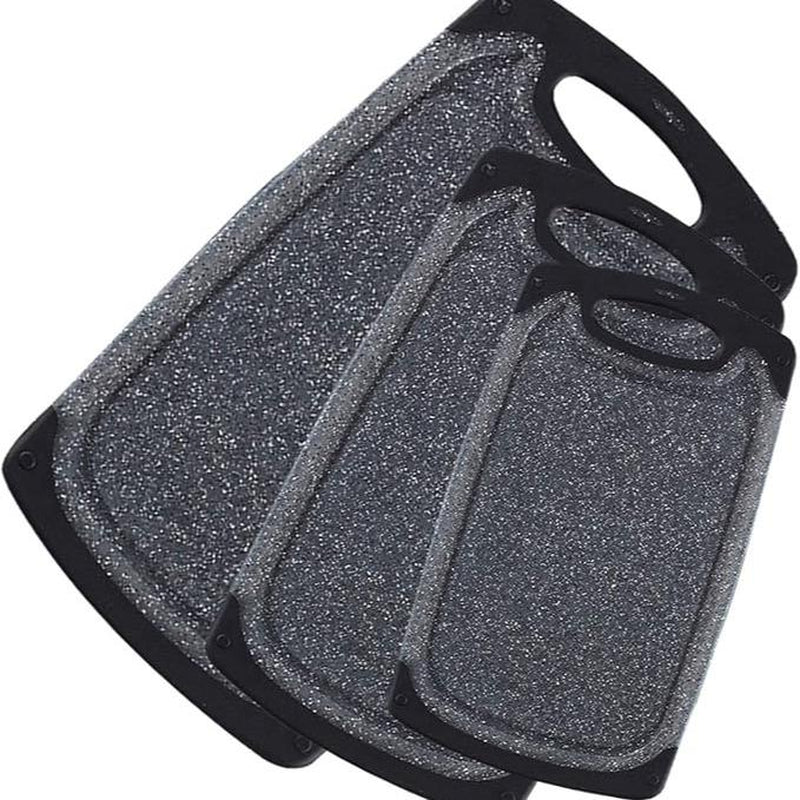 Professional Kitchen Cutting Board Set (3 Pieces) - Dishwasher Safe with Juice Grooves and Carrying Handle