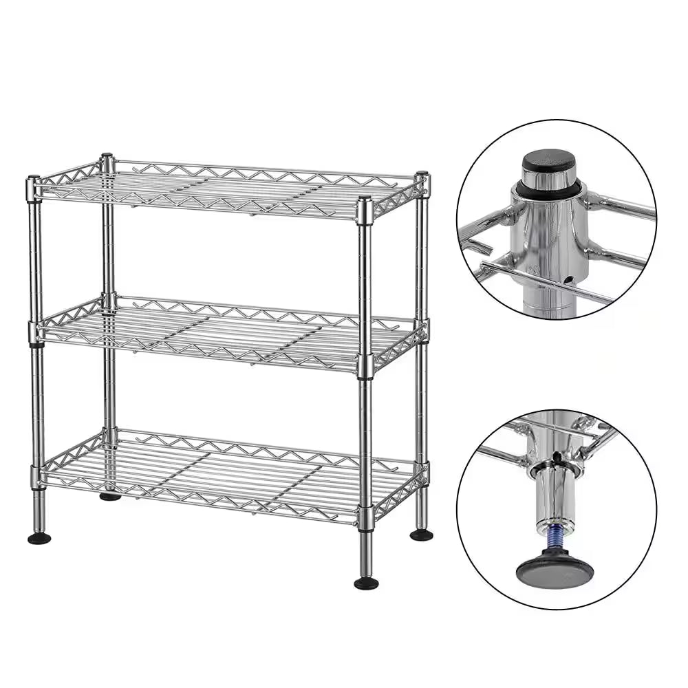 3 Tier Stainless Steel Wire Shelving