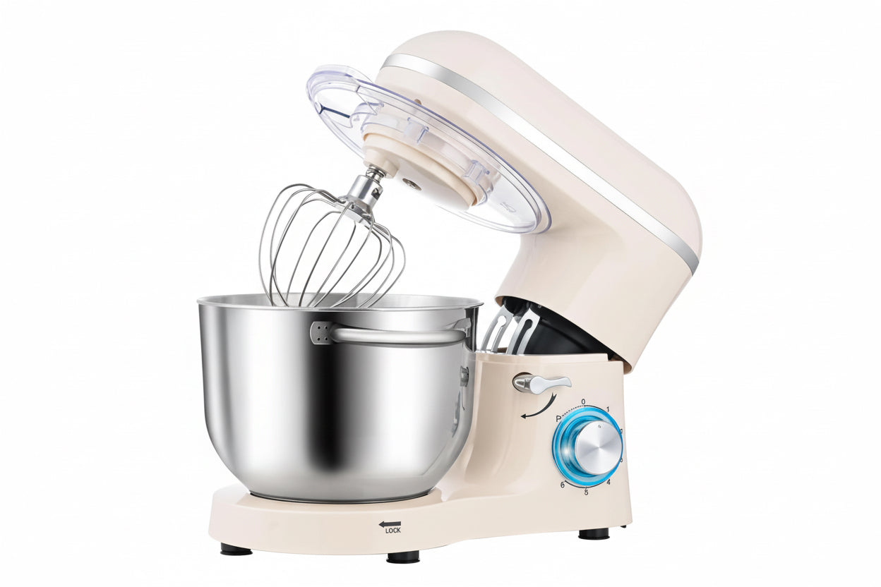 Aucma 6.5QT Stand Mixer with Upgraded Motor | 6-Speed Tilt-Head Electric Food Mixer with Stainless Steel Bowl Dough Hook Whisk & Beater for Baking & Mixing Kitchen Appliances