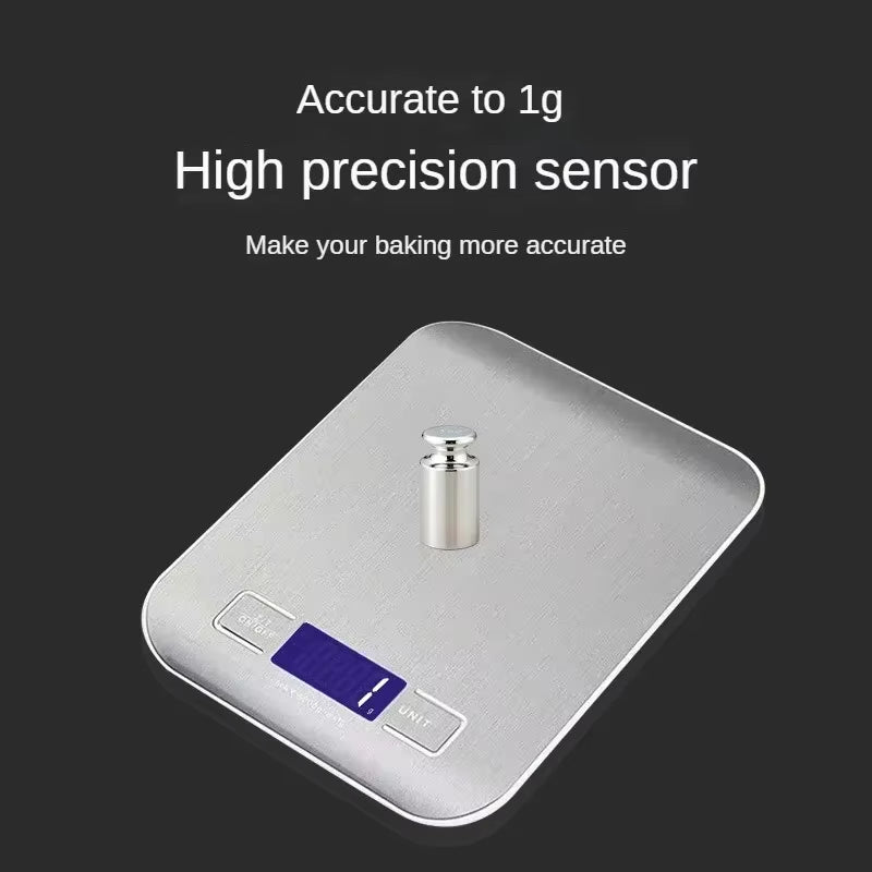 10Kgx1G Multifunctional Stainless Steel Kitchen Scale with LCD Display for Home Baking and Cooking Food Scale Digital Food Scale