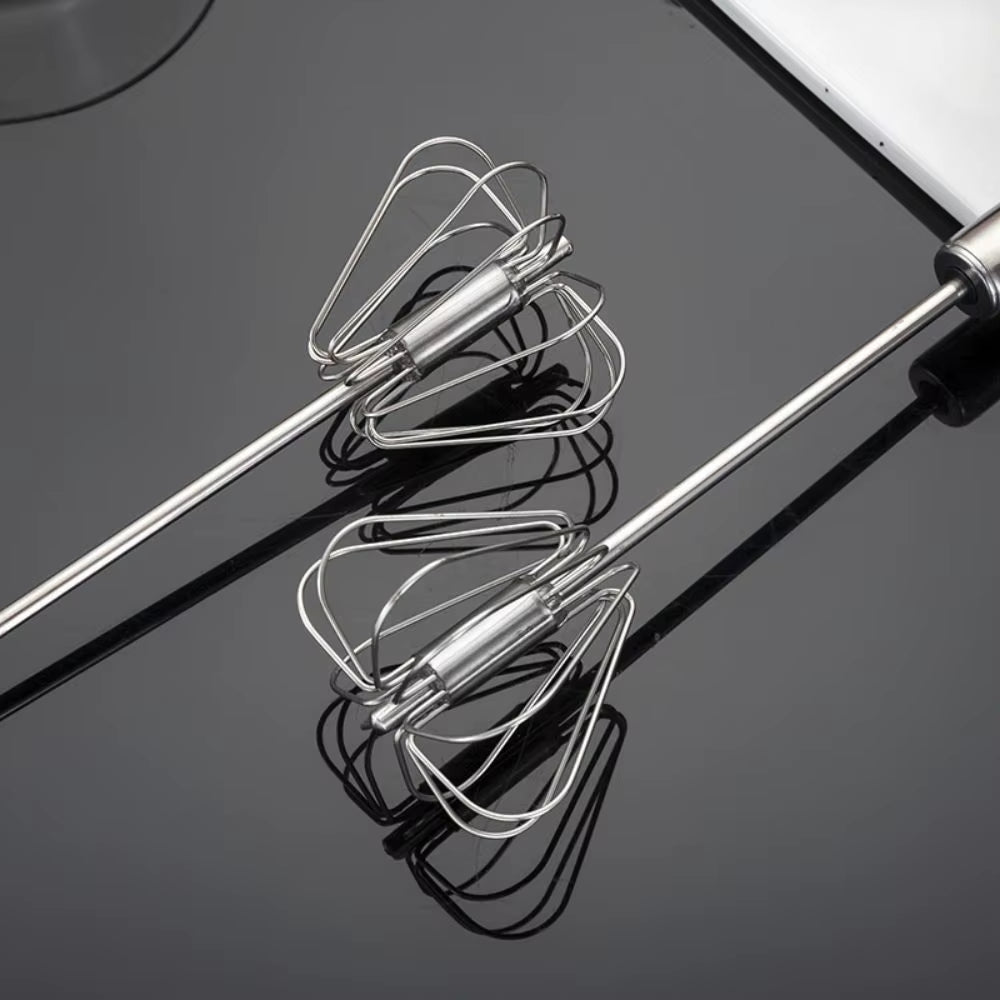 Stainless Steel Semi-Auto Rotary Whisk
