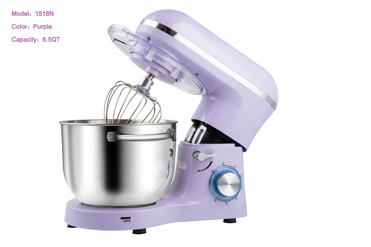 Aucma 6.5QT Stand Mixer with Upgraded Motor | 6-Speed Tilt-Head Electric Food Mixer with Stainless Steel Bowl Dough Hook Whisk & Beater for Baking & Mixing Kitchen Appliances