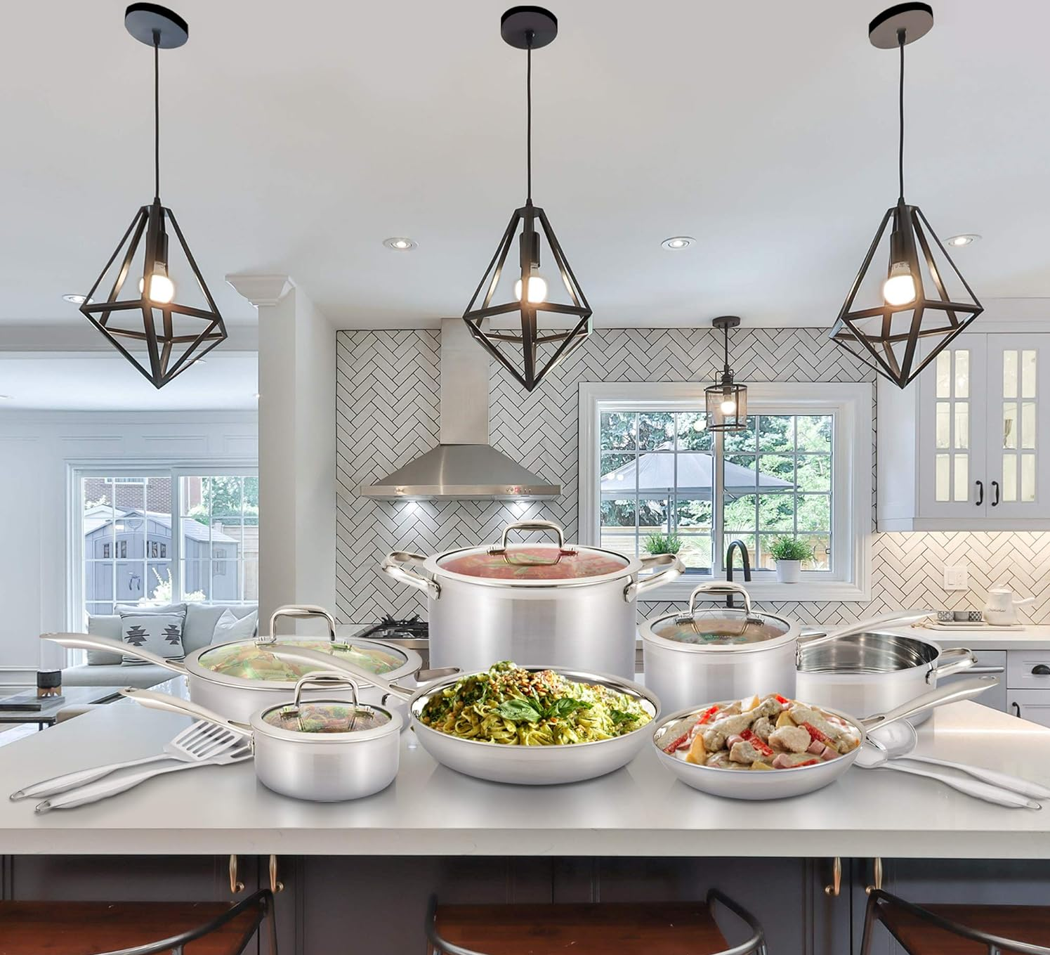 ProClad 15-Piece Stainless Steel Cookware Set