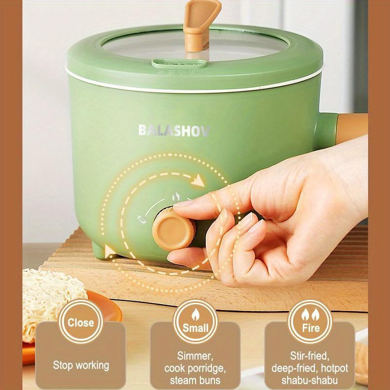 Electric Pot, Portable Non-Stick Pot with Handle, Kitchen Accessories Suitable for Cooking Italian Pasta, Noodles, Beef, Rice, Kitchen Cooking Supplies, Summer for Gift, Multifunctional Cooker, Kitchen Appliances, Multifunctional Hot Pot