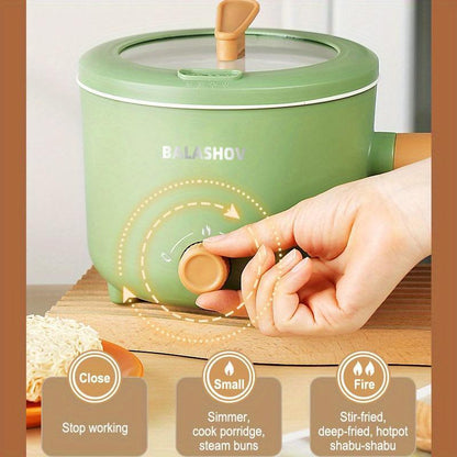 Electric Pot, Portable Non-Stick Pot with Handle, Kitchen Accessories Suitable for Cooking Italian Pasta, Noodles, Beef, Rice, Kitchen Cooking Supplies, Summer for Gift, Multifunctional Cooker, Kitchen Appliances, Multifunctional Hot Pot