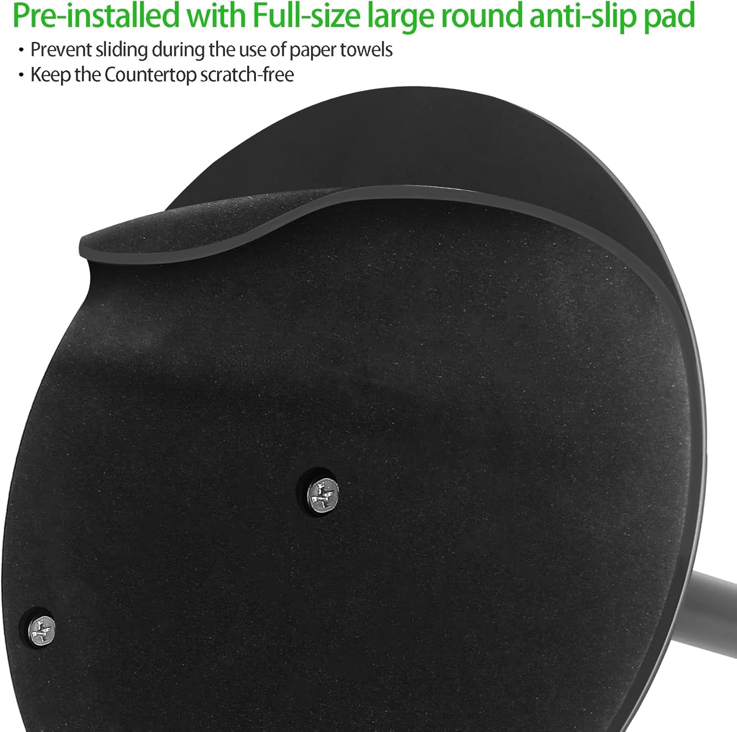 Paper Towel Holder Countertop, , Black Kitchen Paper Towel Holder Stand for Kitchen and Bathroom Organization, Stainless Steel Paper Towel Holders for Standard and Large Rolls (Matte Black)