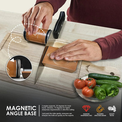 Magnetic Angle Rolling Knife Sharpener – 15° & 20°