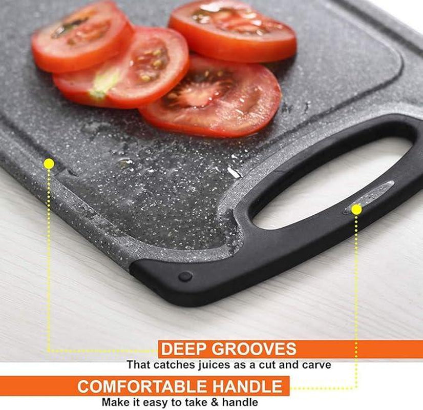 Professional Kitchen Cutting Board Set (3 Pieces) - Dishwasher Safe with Juice Grooves and Carrying Handle