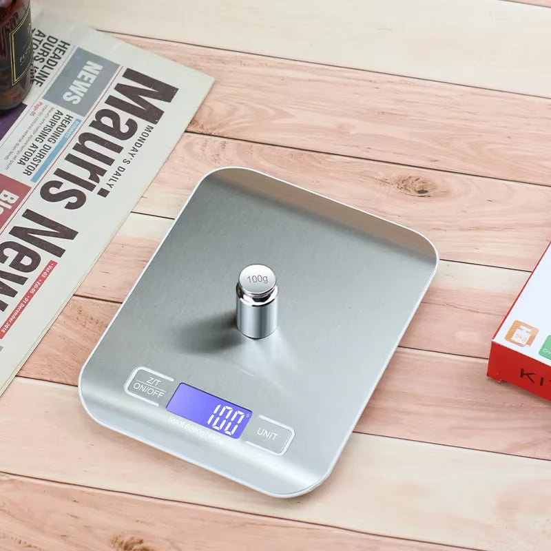 10Kgx1G Multifunctional Stainless Steel Kitchen Scale with LCD Display for Home Baking and Cooking Food Scale Digital Food Scale
