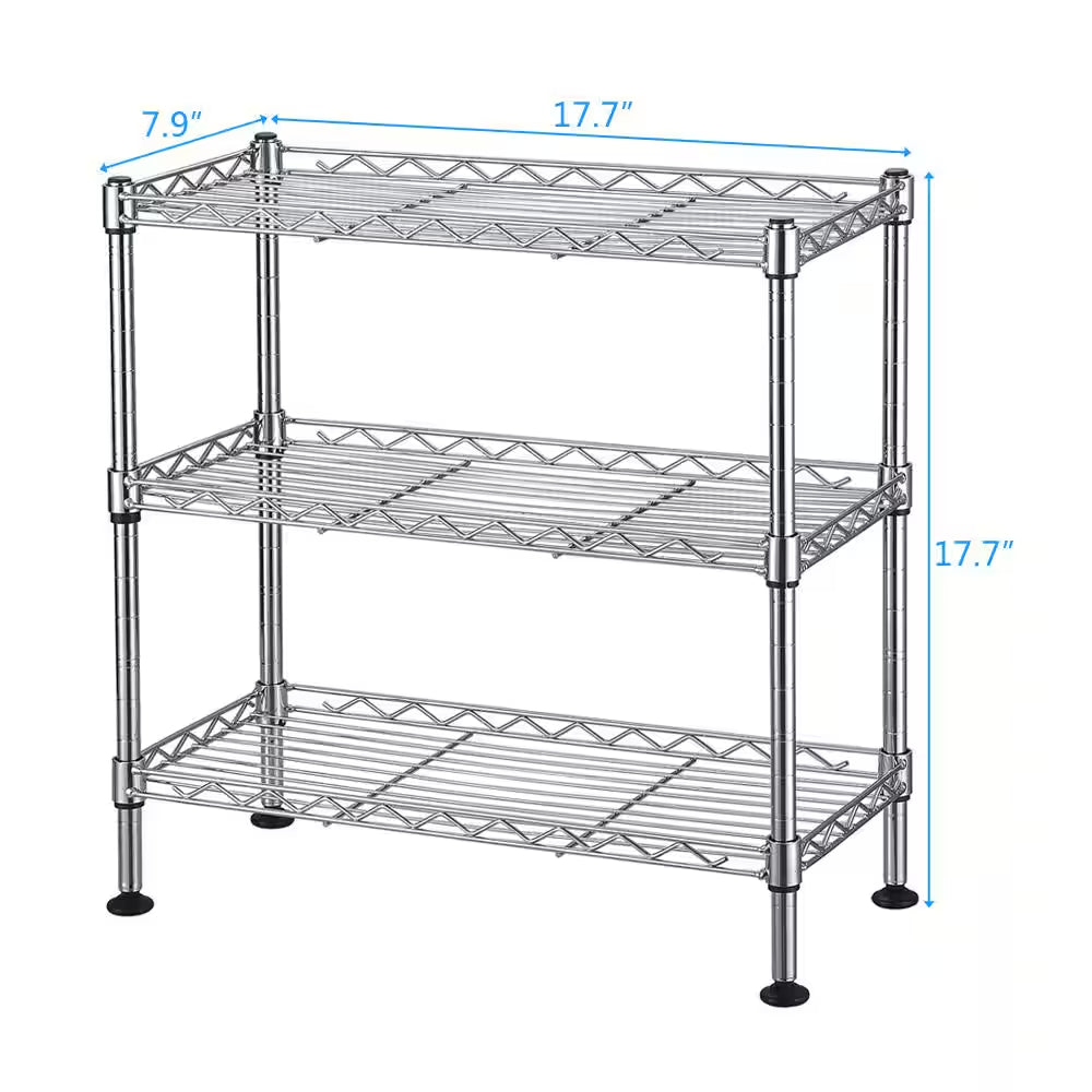 3 Tier Stainless Steel Wire Shelving