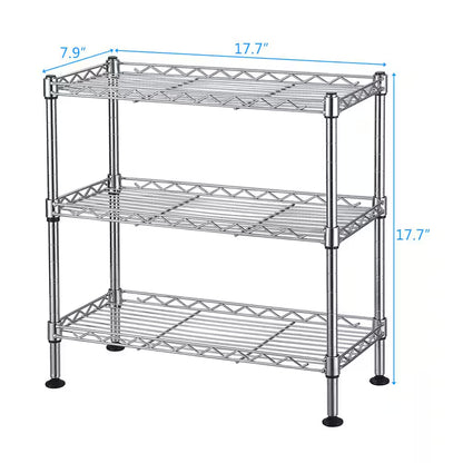 3 Tier Stainless Steel Wire Shelving