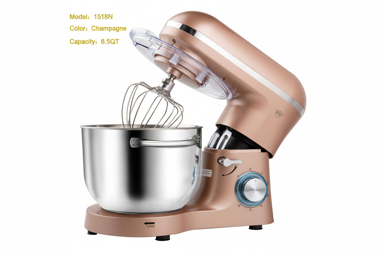 Aucma 6.5QT Stand Mixer with Upgraded Motor | 6-Speed Tilt-Head Electric Food Mixer with Stainless Steel Bowl Dough Hook Whisk & Beater for Baking & Mixing Kitchen Appliances