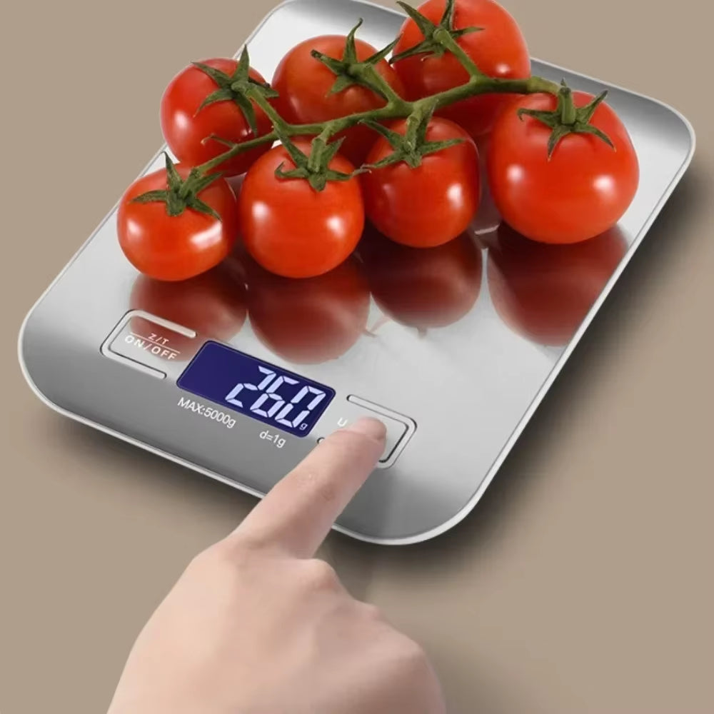 10Kgx1G Multifunctional Stainless Steel Kitchen Scale with LCD Display for Home Baking and Cooking Food Scale Digital Food Scale