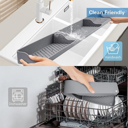 Casewin Silicone Magnetic Stove Top Shelf, 30" Length Spice Rack Organizer over the Stove, Heat Insulated Spice Shelf - Zero Installation, Baffles All Around, Non-Slip Kitchen Gadgets (Grey)