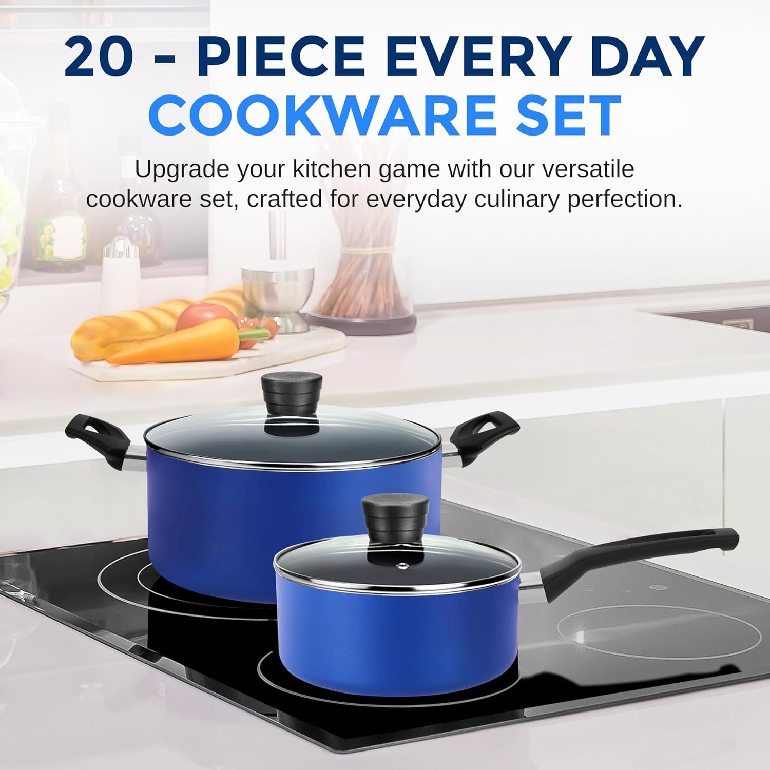 20-Piece Cookware Set with Knives