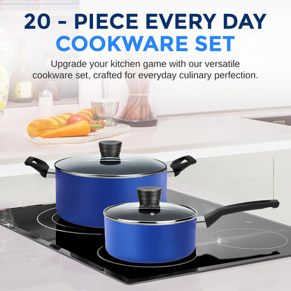 20-Piece Cookware Set with Knives