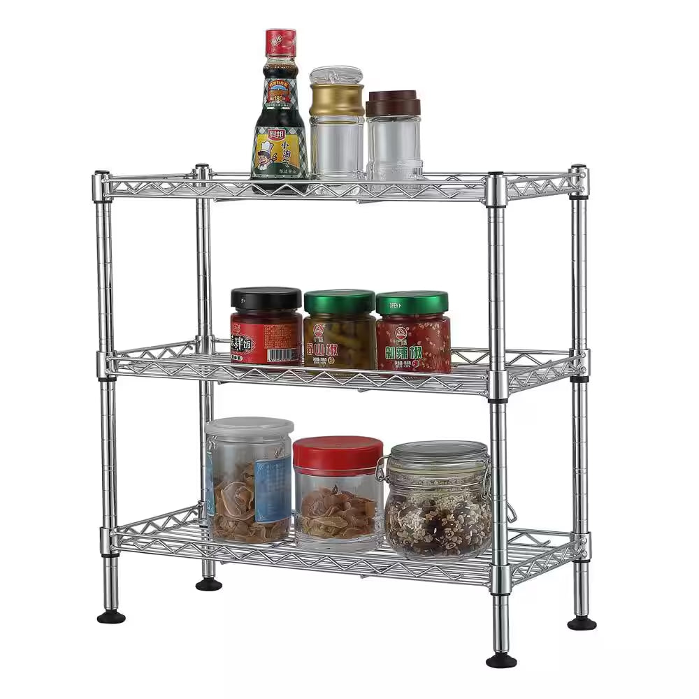 3 Tier Stainless Steel Wire Shelving