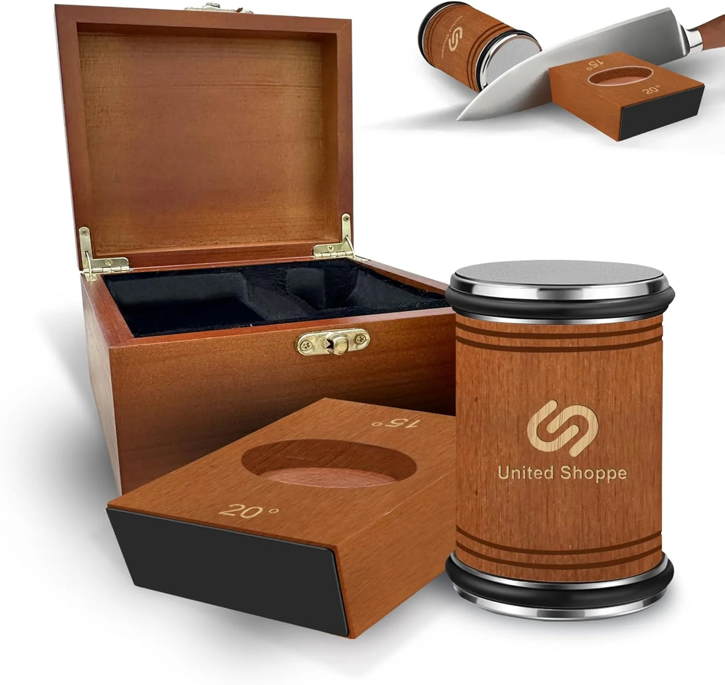 Magnetic Angle Rolling Knife Sharpener – 15° & 20°