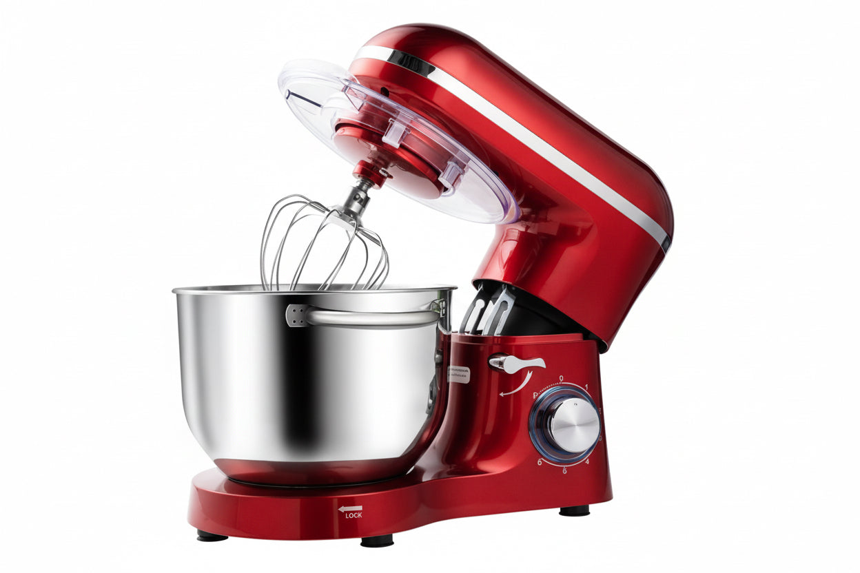Aucma 6.5QT Stand Mixer with Upgraded Motor | 6-Speed Tilt-Head Electric Food Mixer with Stainless Steel Bowl Dough Hook Whisk & Beater for Baking & Mixing Kitchen Appliances