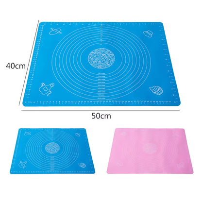 Silicone Baking Mat Pizza Dough Maker Pastry Kitchen Cooking Tools Utensils Non-Stick Rolling Dough Pads Kneading Accessories