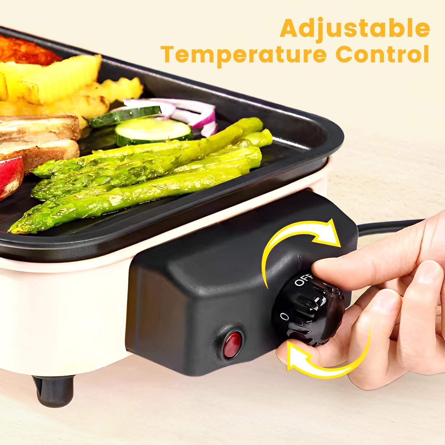 Electric Indoor Grill 1500W,  2 in 1 Smokeless Indoor Grills with Non-Stick Removable Grill & Griddle Plate, Temperature Control, Portable Korean BBQ Grill with 3 Raclette Cheese Pans